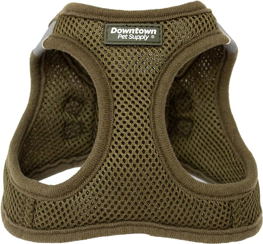 Downtown Pet Supply Step in Dog Harness for Small Dogs No Pull, Small, Hunter Green - Adjustable Harness with Padded Mesh Fabric and Reflective Trim - Buckle Strap Harness for Dogs