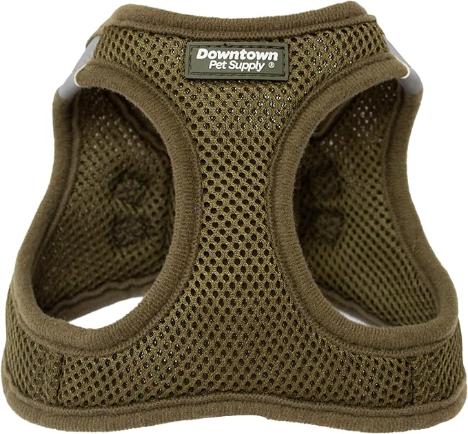 Downtown Pet Supply Step in Dog Harness No Pull, XX-Large, Hunter Green - Adjustable Harness with Padded Mesh Fabric and Reflective Trim - Buckle Strap Harness for Dogs
