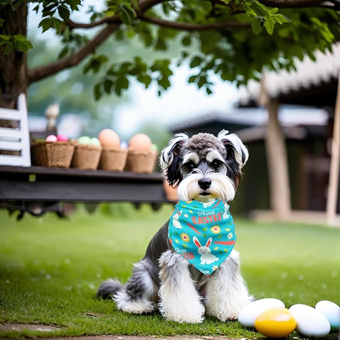 10PCS Easter Dog Bandanas for Small XS Dogs Doggy Puppy Cats Triangle Bibs Scarves Boys and Girls Grooming Accessories