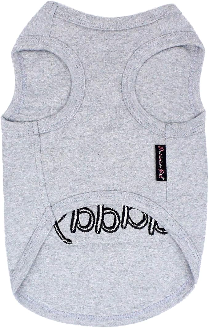 Parisian Pet Unisex Dog T-Shirt - Embroidered 'I Love My Daddy' Fathers Day Tee Shirt - Breathable, Sleeveless Pet Clothes - Dog Shirts for Small Dogs - XS