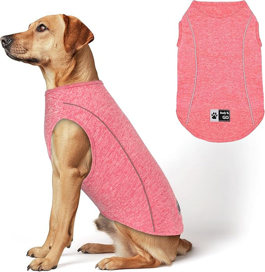 KYEESE Dog Shirts Quick Dry Reflective Lightweight Soft Pet T-Shirt Tank Top Breathable Sleeveless Vest Stretchy Dog Tee Shirts for XXL Dogs