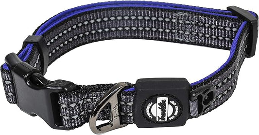 Franklin Pet Supply Co. - Nylon Dog Collar - Reflective Comfort - Fit - Neoprene - Adjustable- Small- Medium - Large - Puppy - Dog - Cat- Easy Clip