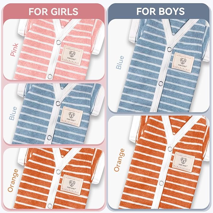 TONY HOBY Female/Male Pet Dog Pajamas Stripes 4 Legged Dog pjs Jumpsuit Soft Cotton Dogs Clothes(XL, Blue+White-Boys)