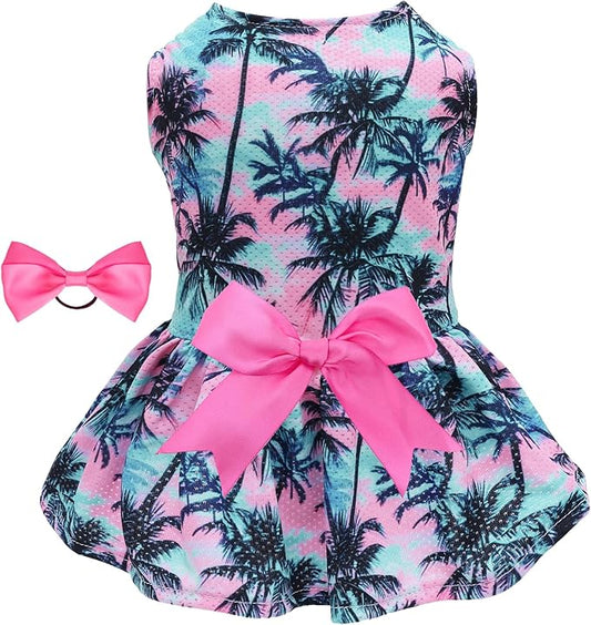 CuteBone Dog Mesh Dress Puppy Sundress Pet Outfit Summer Fashion for Small Dogs Girl Cat Clothes BF35L