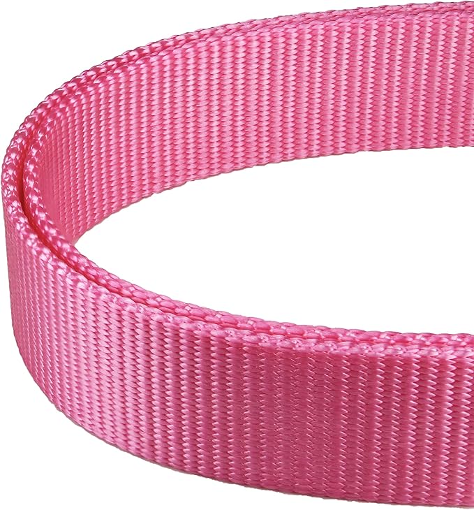 Mikivery Martingale Dog Collar Nylon Adjustable and Safety Training Colourful Comfortable Metal Buckle Pet Collars for Small Medium and Large Dogs(BabyPink,M)