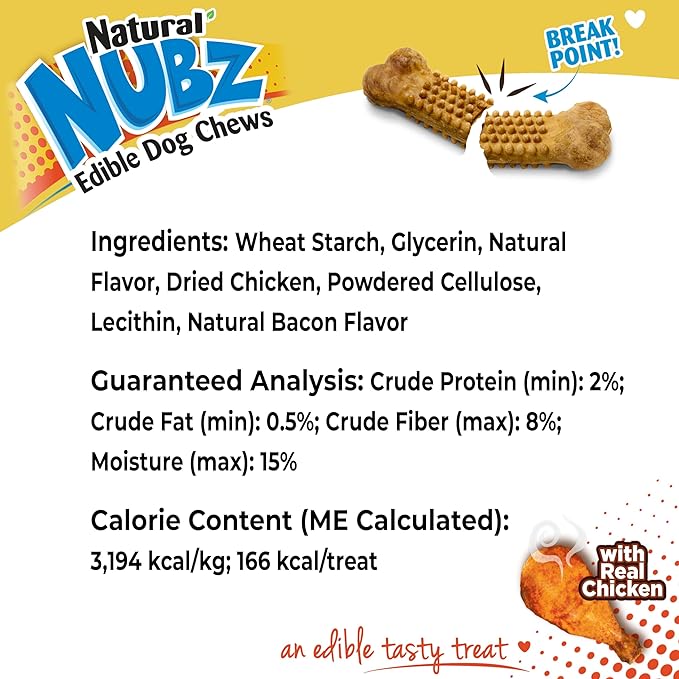 Nylabone Dog Gift Box, Includes 3 Rubber Strong Chew Toys and 1 Natural Treat, Gifts for Dogs, Large - Up to 50 lbs, 4 Pack