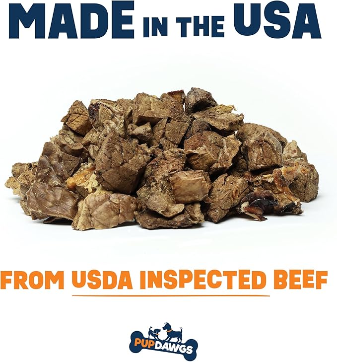 Dried Beef Lung Dog Treats Made in The USA | Healthy Dog Training Treats | Low Calorie | Natural Dehydrated Dog Treats | (2.5 lb Package)