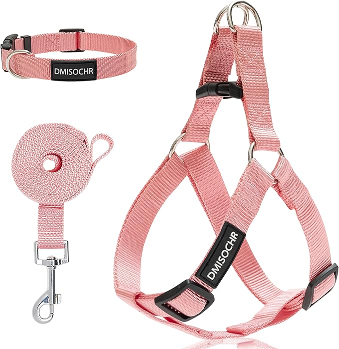 No Pull Dog Harness - Adjustable Step-in Harness & Leash Set for Small, Medium, Large Dogs - Escape Proof Soft Pet Harness for Walking, Training, Hiking, Outdoor Activities