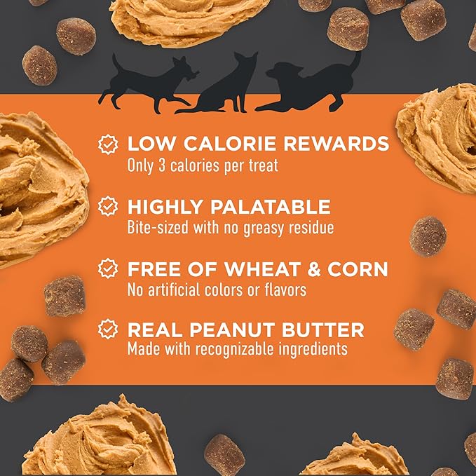 Cloud Star Tricky Trainers Soft & Chewy Dog Training Treats 12 oz. Pouch, Peanut Butter Flavor, Grain-Free Low Calorie Behavior Aid with 310 treats