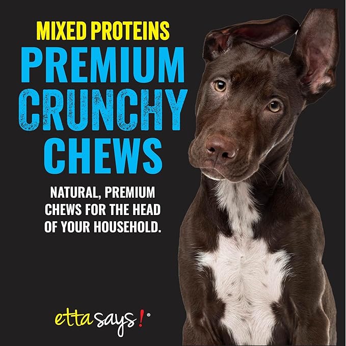 etta says! Premium Crunchy Dog Chew Bits - All Natural - Made in The USA (1.5 Pound Pack of 1)