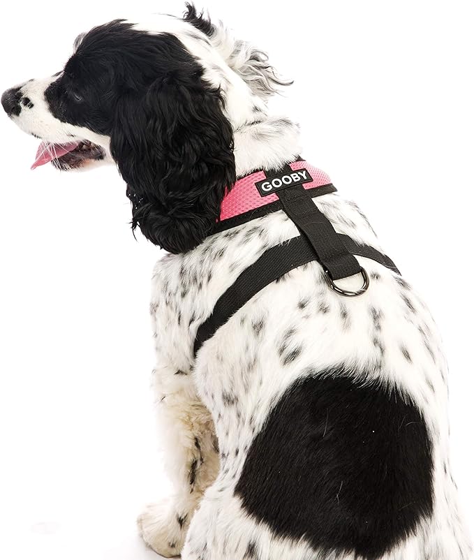 Gooby Comfort X Head-in Harness – Small Dog Harness for Toy Breeds (5–9 lbs), Pink, Small