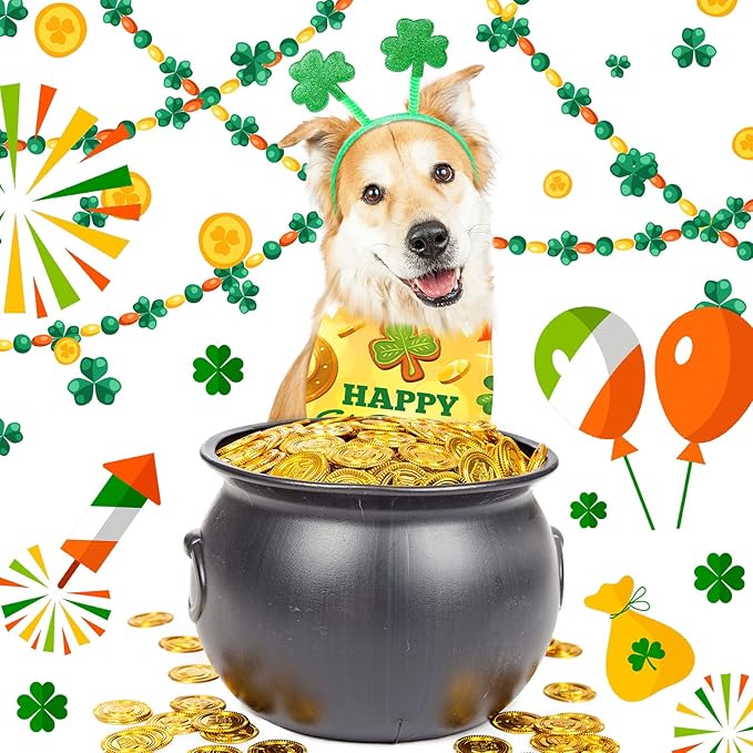 20 Pcs St. Patrick's Day Dog Bandana Pet Scarf Washable Triangle Bibs Shamrock Scarfs Adjustable Pet Triangle Washable Kerchief for St. Patrick's Day Dogs Cats (Shamrock, XL)