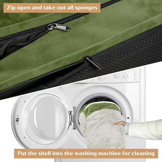 Comfort Expression Small Dog Beds Waterproof Orthopedic Foam Sofa Beds for Small Dogs Comfy Pet Bed with Washable Removable Cover & Non-Slip Bottom(XX-Small,Light Green)