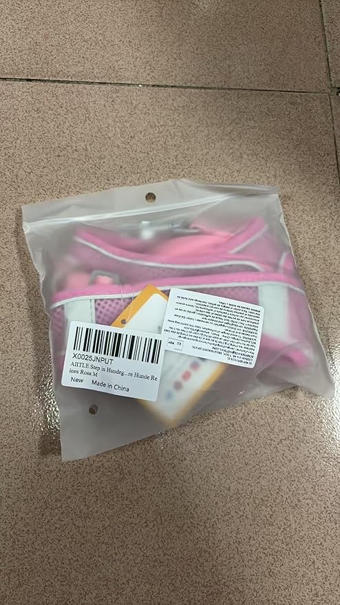 AIITLE Step in Dog Harness and Leash Set - Spring No Pull Escape Proof Vest Harnesses with Soft Mesh and Reflective Bands, Adjustable Pet Outdoor Harnesses for Small and Medium Dogs Pure Pink M