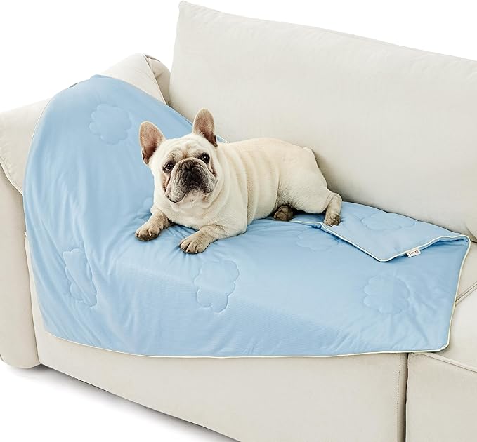Lesure Premium Cooling Blankets for Medium Dogs - Washable Dog Cooling Throw Blanket with Q-MAX>0.4，Durable Self Cooling Pet Mat for Cat, Soft Cooling Summer Blanket for Hot Weather, Blue, 30x40