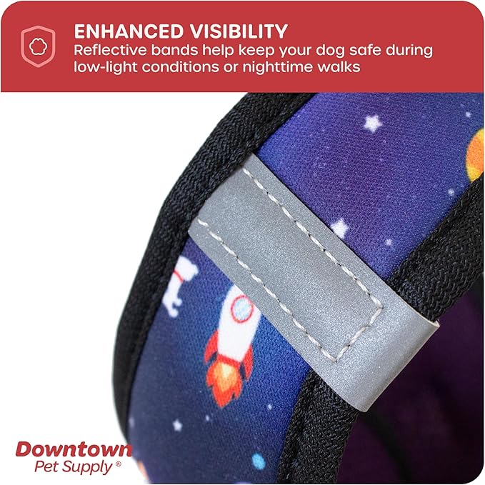 Downtown Pet Supply Step in Dog Harness for Small Dogs No Pull, Large, Space - Adjustable Harness with Padded Mesh Fabric and Reflective Trim - Buckle Strap Harness for Dogs