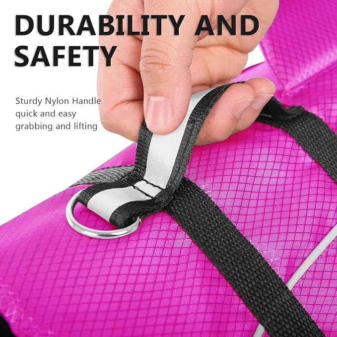 Queenmore Small Dog Life Jacket XXS, Puppy Life Jackets for Small Dogs, Little Dog Life Vest for Swimming/Boating, Cat Life Jacket/Life Vest, Lightweight Shark Pet Water Vest with Handle/Leash Hook