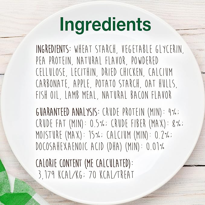 Nylabone Healthy Edibles Natural Puppy Chews Long Lasting Treats for Puppies, Lamb & Apple Flavor, X-Small/Petite (8 Count)