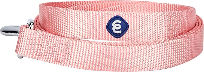 Blueberry Pet Essentials Durable Classic Dog Leash | Basic Nylon Dog Leash | 5ft. x 3/8" X-Small Dog Leash | Baby Pink Dog Leash | Standard Dog Leashes & Lightweight Dog Leash for Training