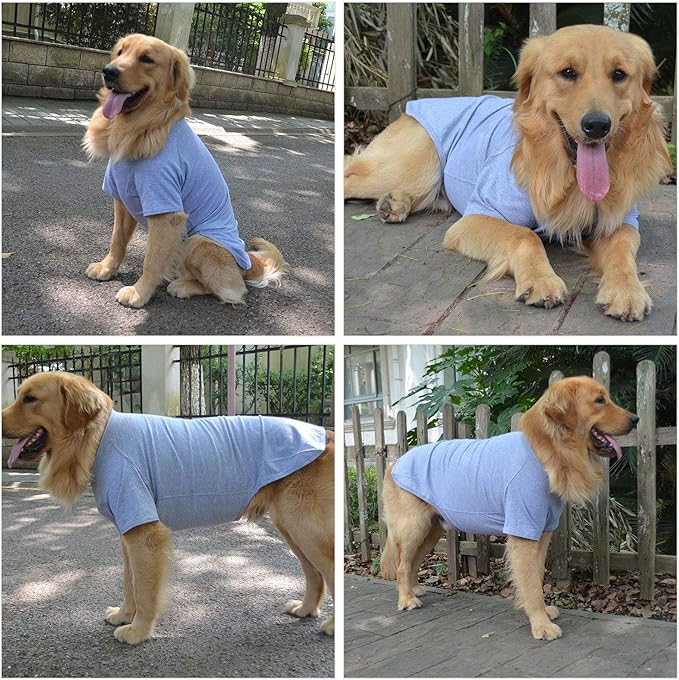 Lovelonglong Pet Clothing Dog Costumes Basic Blank T-Shirt Tee Shirts for Small Dogs Gray XS