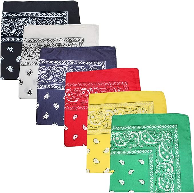 Mechaly 5 Pack Dog Bandana Neck Scarf Paisley Cotton Bandanas - Any Pets (Mix