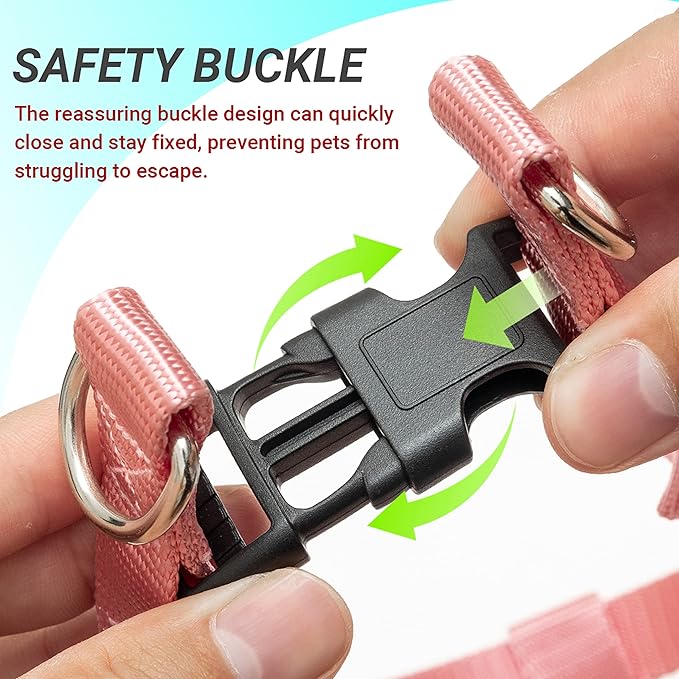 No Pull Dog Harness - Adjustable Step-in Harness & Leash Set for Small, Medium, Large Dogs - Escape Proof Soft Pet Harness for Walking, Training, Hiking, Outdoor Activities