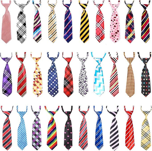 Segarty 30 PCS Dog Neckties, Adjustable Dog Ties Dog Neck Ties and Bows for Medium Large Dog Festival Formal Bulk Pet Bowties Collar Grooming Dogs Accessories Birthday Wedding Costumes Holiday