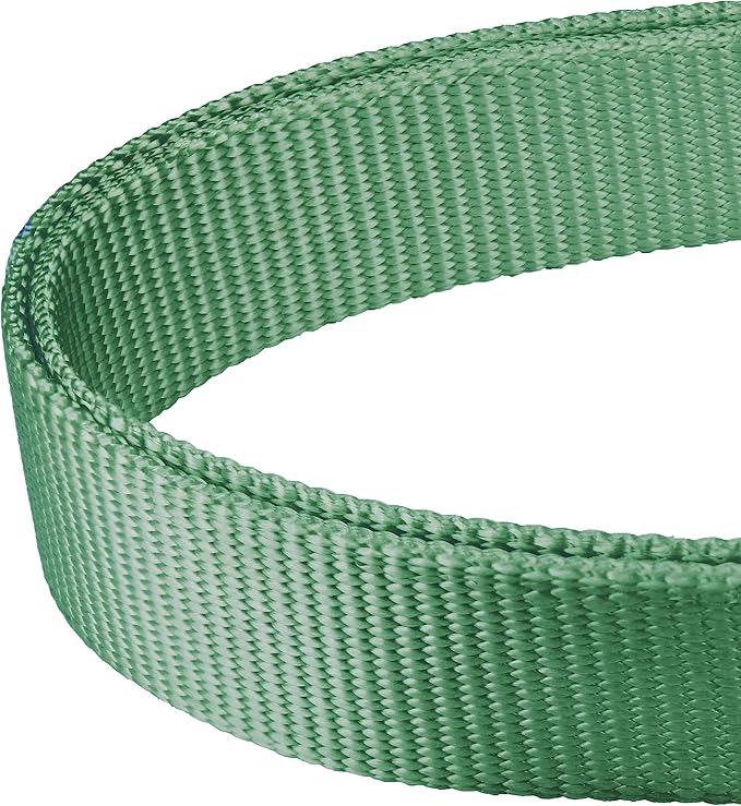 Mikivery Martingale Dog Collar Nylon Adjustable and Safety Training Metal Buckle Dogs Collars for Small Medium and Large Breed(Emerald,M)