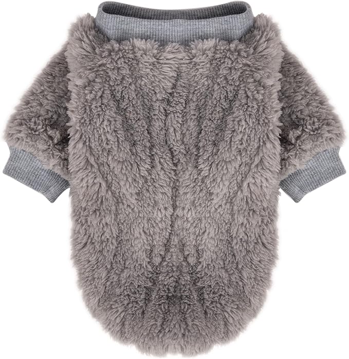 FabriCastle Dog Sweaters, 3-Pack Dog Clothes for Small Dogs Male & Cats, Ultra Soft and Warm Pet Coats XXS - XXL, Winter Pet Jackets, Doggy Apparel Costumes Outfits (Blue,Grey,Doe, X-Small)