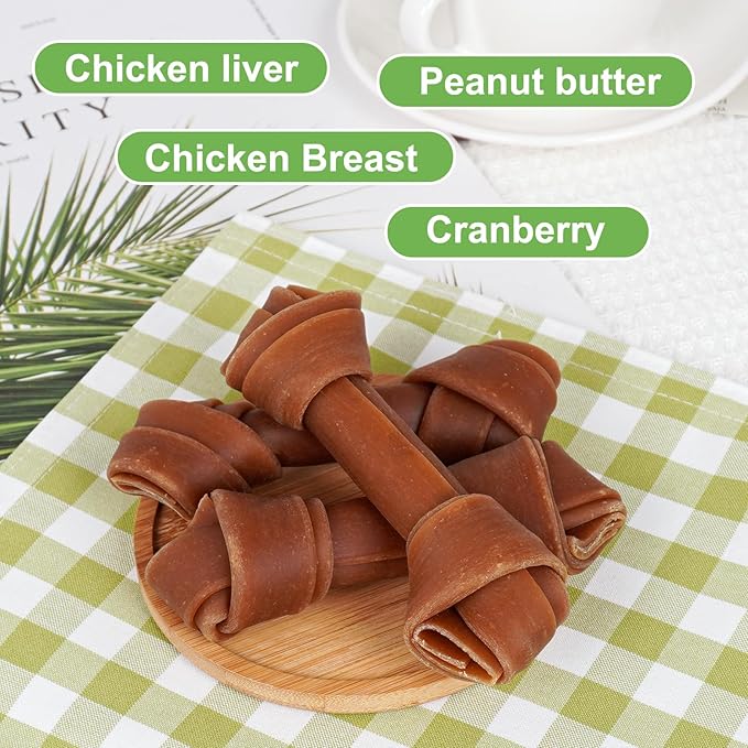 MON2SUN Rawhide Free Dog Treats, Peanut Butter Bones, 5 Inch 12 Count Chews for Small and Medium Dogs, Healthy Bones for Balanced Nutrition (Peanut Butter, 25.4 Ounce -Pack of 1)