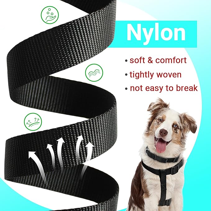 No Pull Dog Harness - Adjustable Step-in Harness & Leash Set for Small, Medium, Large Dogs - Escape Proof Soft Pet Harness for Walking, Training, Hiking, Outdoor Activities