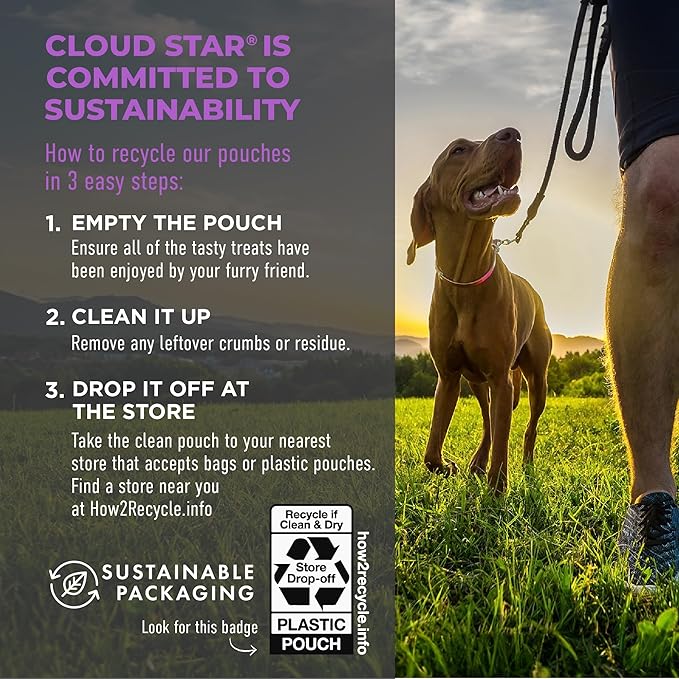 Cloud Star Tricky Trainers Soft & Chewy Dog Training Treats 5 oz. Pouch, Liver Flavor, Grain-Free Low Calorie Behavior Aid with 310 treats