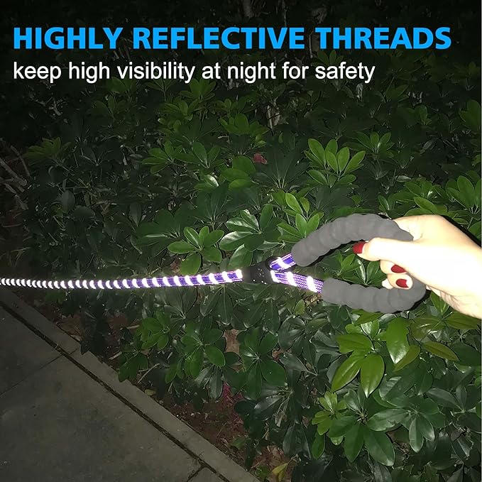 Reflective Dog Collar Padded with Soft Neoprene Breathable Adjustable Nylon Dog Collars for Small Medium Large Dogs (Medium (Pack of 1), Purple/Pink Floral Collar+Leash)