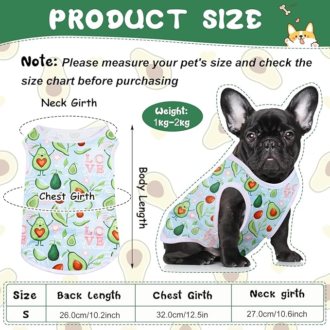 Saintrygo 10 Pcs Lovely Puppy Shirts Print Dog Clothes Breathable Pet Cartoon Dog Shirt Clothes Sweatshirt for Puppy Cat(Small)