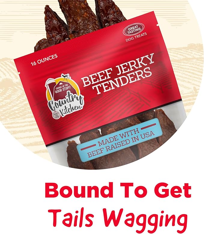 Beef Jerky Tender Dog Treats, Made with Real Beef, High Protein, Low Fat, No Artificial Colors, 16 oz