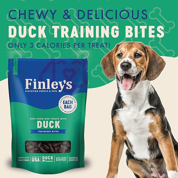 Finley's Duck Training Bites, Low Calorie, All Natural Soft Chew Dog Treats, 16 Ounce (Pack of 1)