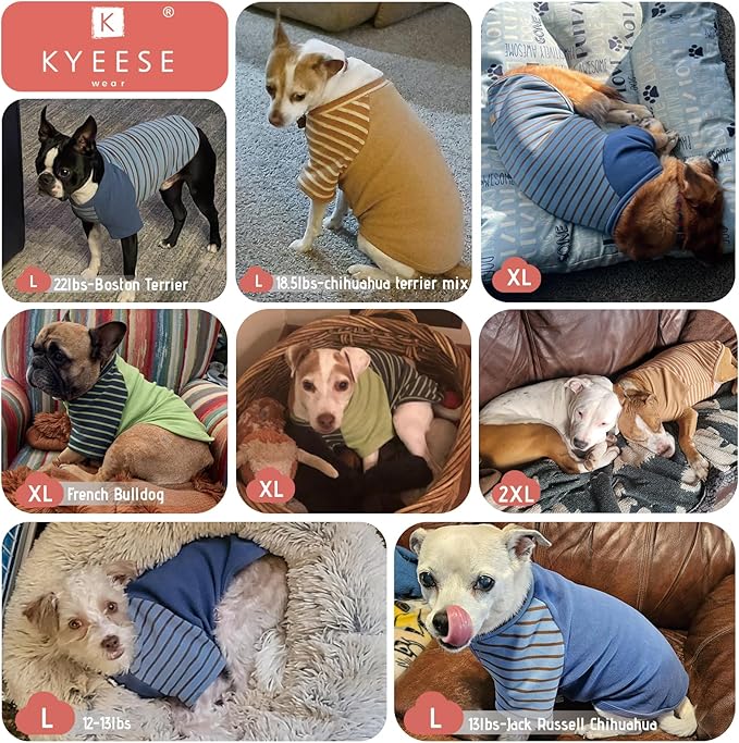 KYEESE 2Pack Dog Sweaters Soft Large Dogs Clothes Dog Sweaters for Medium Pets Boy Dogs Coats Pets Clothes Fleece Pet Sweater Stretchy Sweatshirt