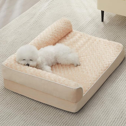 BFPETHOME Orthopedic Dog Beds for Large Dogs-Waterproof Sofa Dog Bed with Removable Washable Cover, Large Pet Bed with Waterproof Lining and Nonskid Bottom,Pet Bed for Dogs