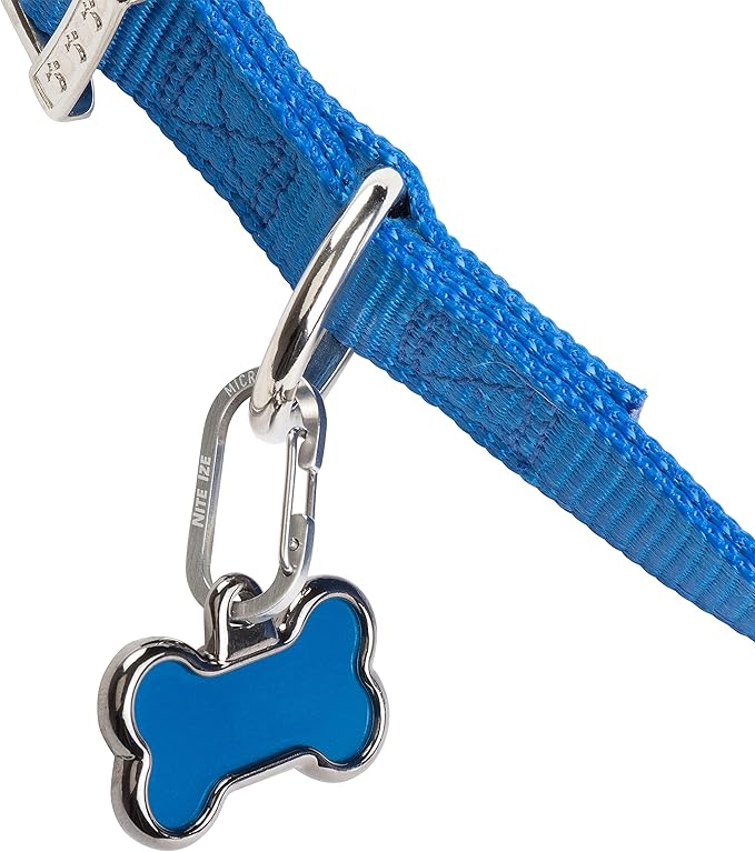 Nite Ize MicroLink Pet Tag Carabiner, Stainless Steel Cat and Dog Tag Clip, 2 Count (Pack of 1)