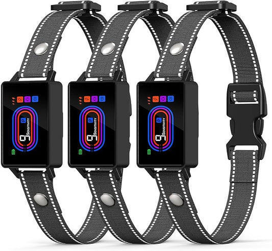 3 Pack Dog Bark Collar, 2025 Bark Collar for Large Medium Small Dogs 5-130 lbs - Smart Rechargeable Anti-Barking Training Collar with 10 Adjustable Sensitivity-Bark Collar with Shock Beep Vibratio