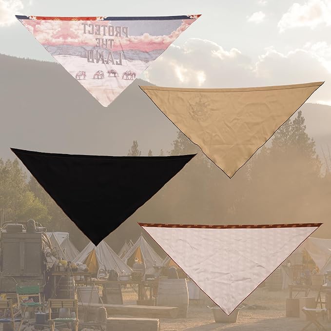 Official Yellowstone Merchandise| Dutton Ranch Dog Bandanas Set - Pack of Western Bandanas for Medium - Large Dogs