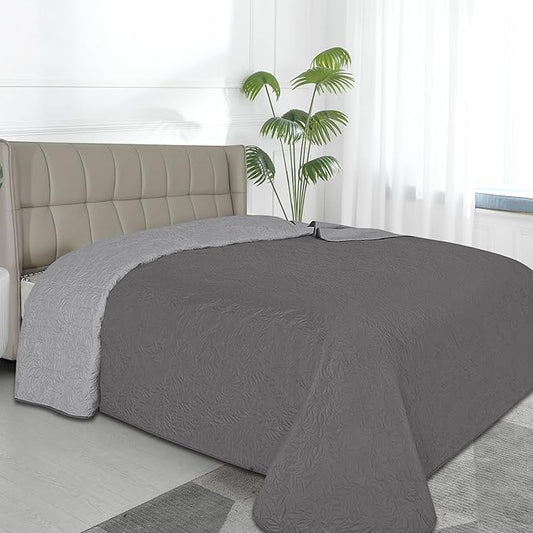 Easy-Going Waterproof Dog Bed Cover Reversible Leak Proof Pet Blanket Replacement Mat for Furniture Washable Couch Cover Sofa Cover for Dogs Cat(82x86 Inch, Gray/Light Gray)