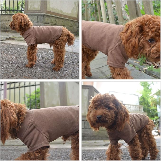 Lovelonglong 2019 Pet Clothing Dog Costumes Basic Blank T-Shirt Tee Shirts for Large Dogs Coffee XXXXL