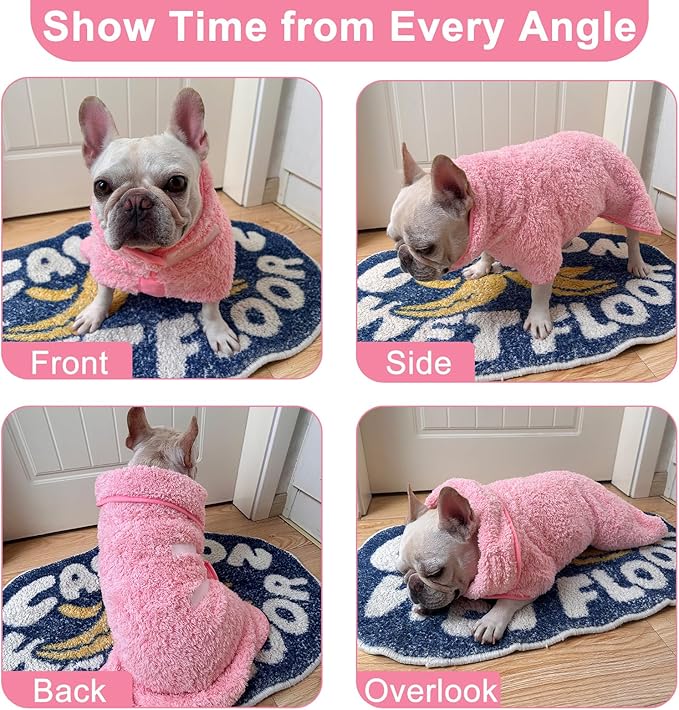 Dog Bathrobe Super Absorbent Dog Towels for Drying Dogs Large Quick Drying Dog Robes for After Bath Soft Dog Drying Towel Adjustable Dog Drying Coat to Keep Dog Warm(S-XXL)