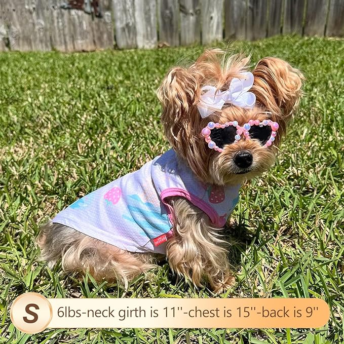 KYEESE 2 Pack Dog Cooling Shirts for Summer Breathable Instant Cooling Dog Vest Summer Pet Clothes for Hunting, Training, Camping,S