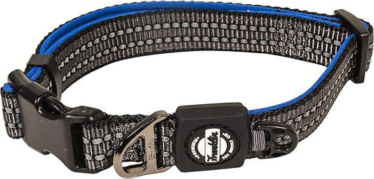 Franklin Pet Supply Co. - Nylon Dog Collar - Reflective Comfort - Fit - Neoprene - Adjustable- Small- Medium - Large - Puppy - Dog - Cat- Easy Clip