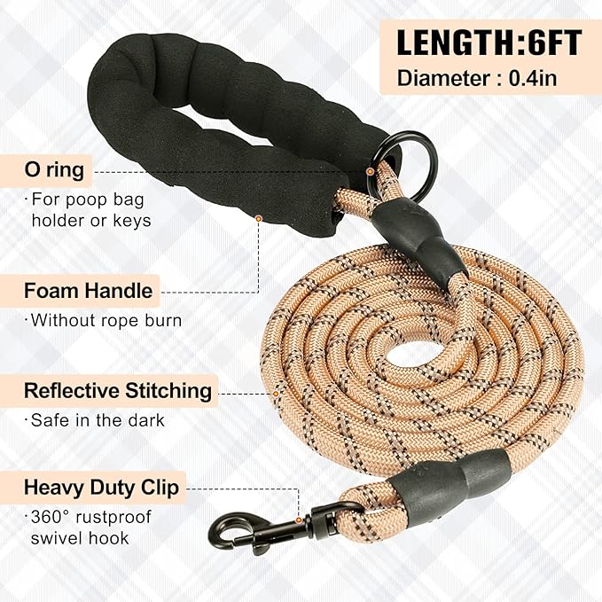 BEAUTYZOO Dog Harness and Leash Set for Small Medium Dogs,No Pull Step-in Harness for Puppy S M Sized Dogs and Cats,Air Mesh Adjustable Breathable Soft No Chock Escape Proof Vest Harnesses,Beige XL