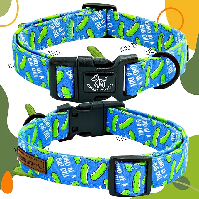 Elegant little tail Dog Collar, Pet Collar Blue Puppy Collar Plastic Durable Holiday Female or Male Cotton Adjustable Pet Collar with Quick Release Buckle for X-Small Puppy