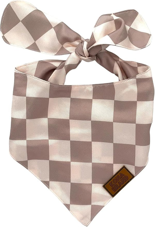 KonaBrandCo- Premium Handmade Dog Bandana | Dual Layered Silky Durable Polyester Fabric | Adjustable Fit Custom Shape- Won't Roll (Medium, CALVIN)