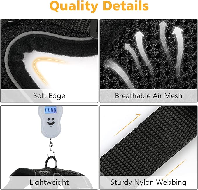 Dooradar Cat Harness and Leash Set, Escape Proof Safe Adjustable Kitten Vest Harnesses for Walking, Easy Control Soft Breathable Mesh Jacket with Reflective Strips for Cats, Black, XS